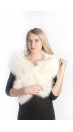 White cream fox fur scarf